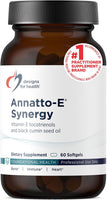 Designs for Health Annatto Tocotrienols with Black Cumin Seed Oil - Annatto-E Synergy Groundbreaking Vitamin E Supplement, Antioxidant Support with Gamma + Delta Tocotrienols (60 Softgels)